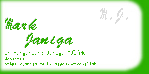 mark janiga business card